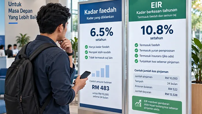 Kadar faedah vs EIR pinjaman peribadi: apa bezanya?